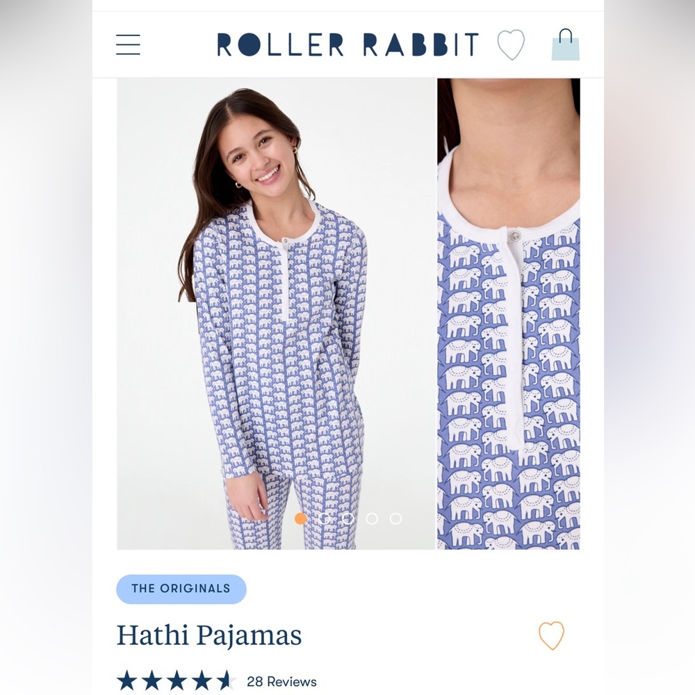 Roller Rabbit Hathi pajama set